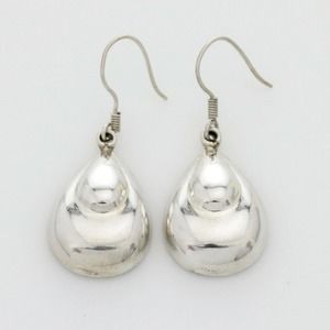 Elegant 925 Sterling Silver Taxco Teardrop Earrings